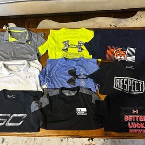 Under Armour Kids T-Shirt Collection. 9 shirts size small